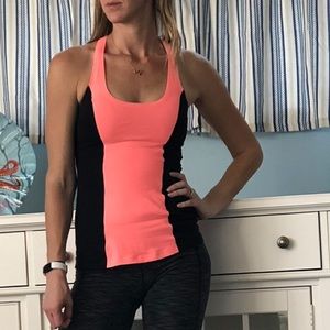 Lululemon Salmon and Black Tank Top